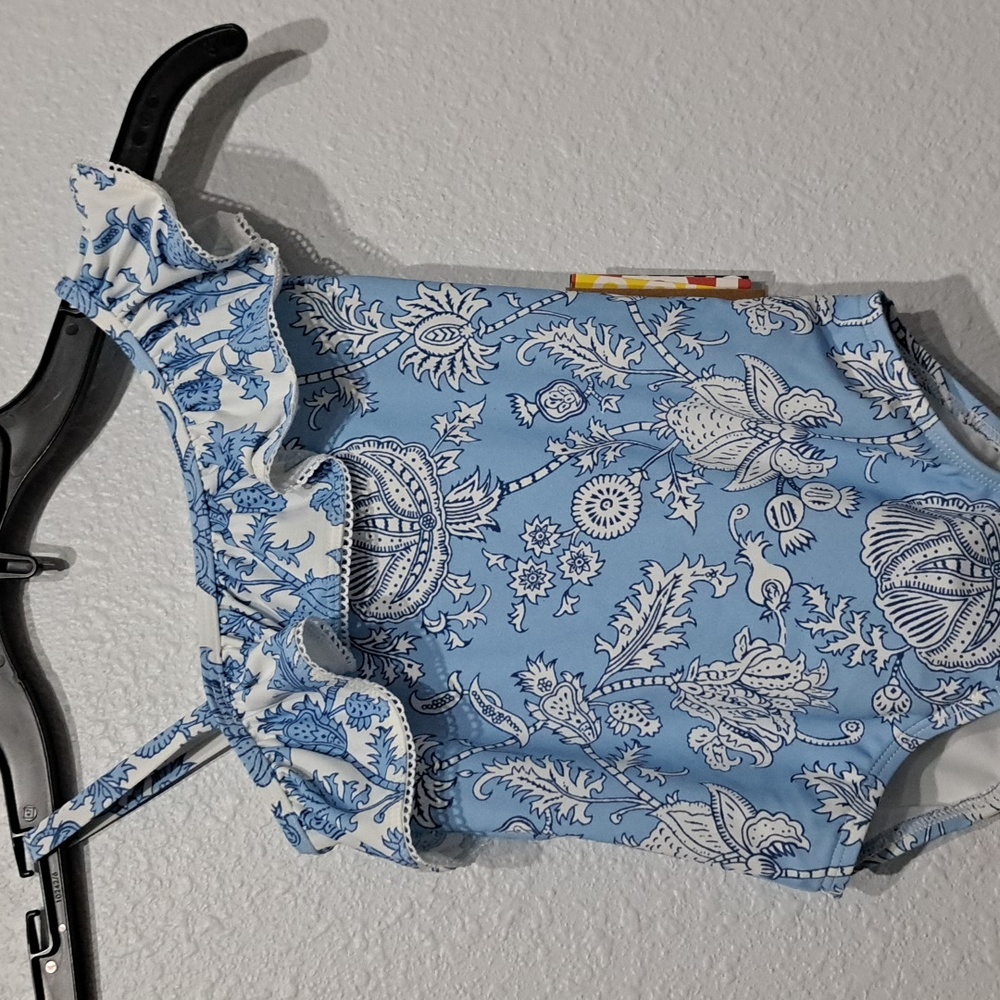 Roller Rabbit Girls Ruffled One-Piece Swimsuit - Picture 3 of 7
